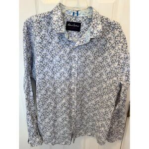 Robert Graham Casual Button Down Long Sleeve Shirt Tailored Fit Men's Size XL